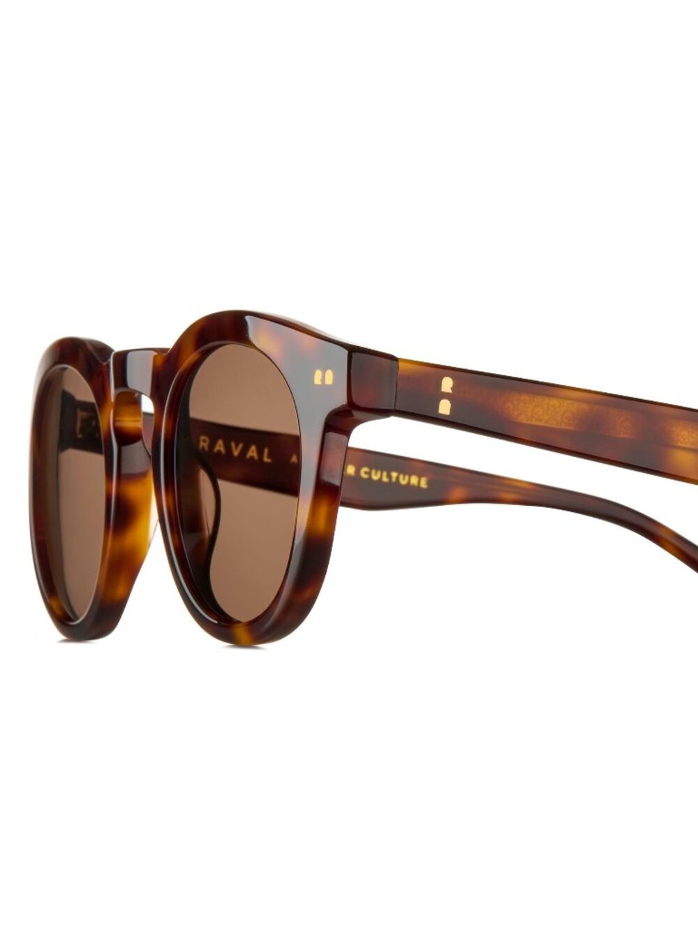 New Raval Eyewear Men's Sunglasses Havana Square Brown Lens Acetate Frame C3